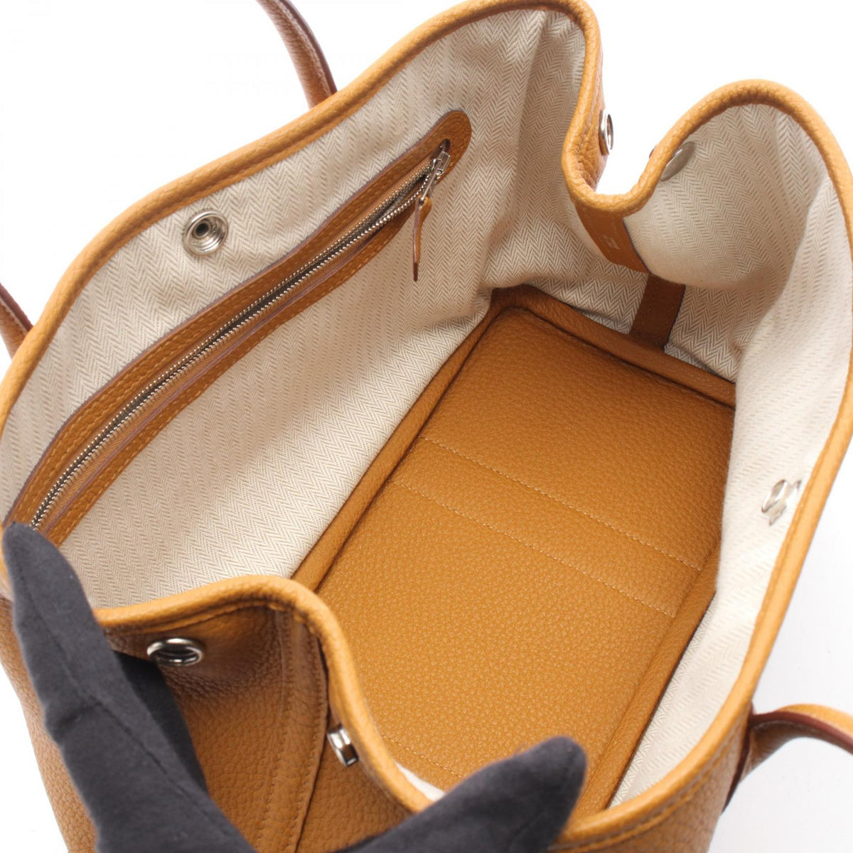 HERMES Garden party TPM Tote BagSesame Sesame Brown Negonda leather leather Negonda leather 2101219910192
