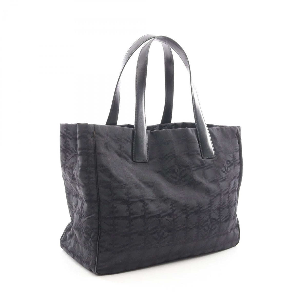 CHANEL Black New Travel Line MM leather�Nylon canvas A15991 2101219910529