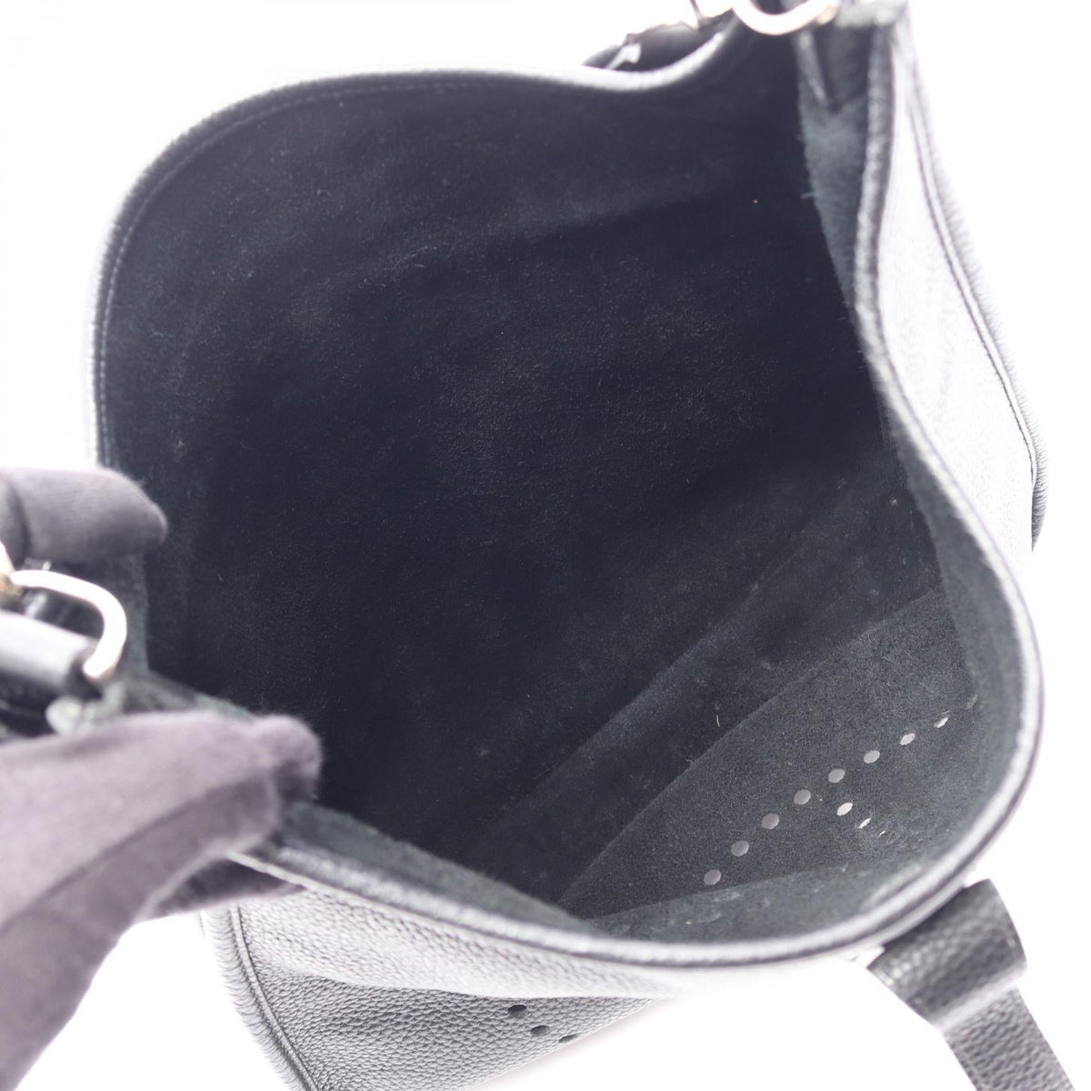HERMES Evelyne 3 Trois GM Shoulder BagNoir Black Noir Black Black Taurillon Clemence leather Taurillon Clemence 2101219910659