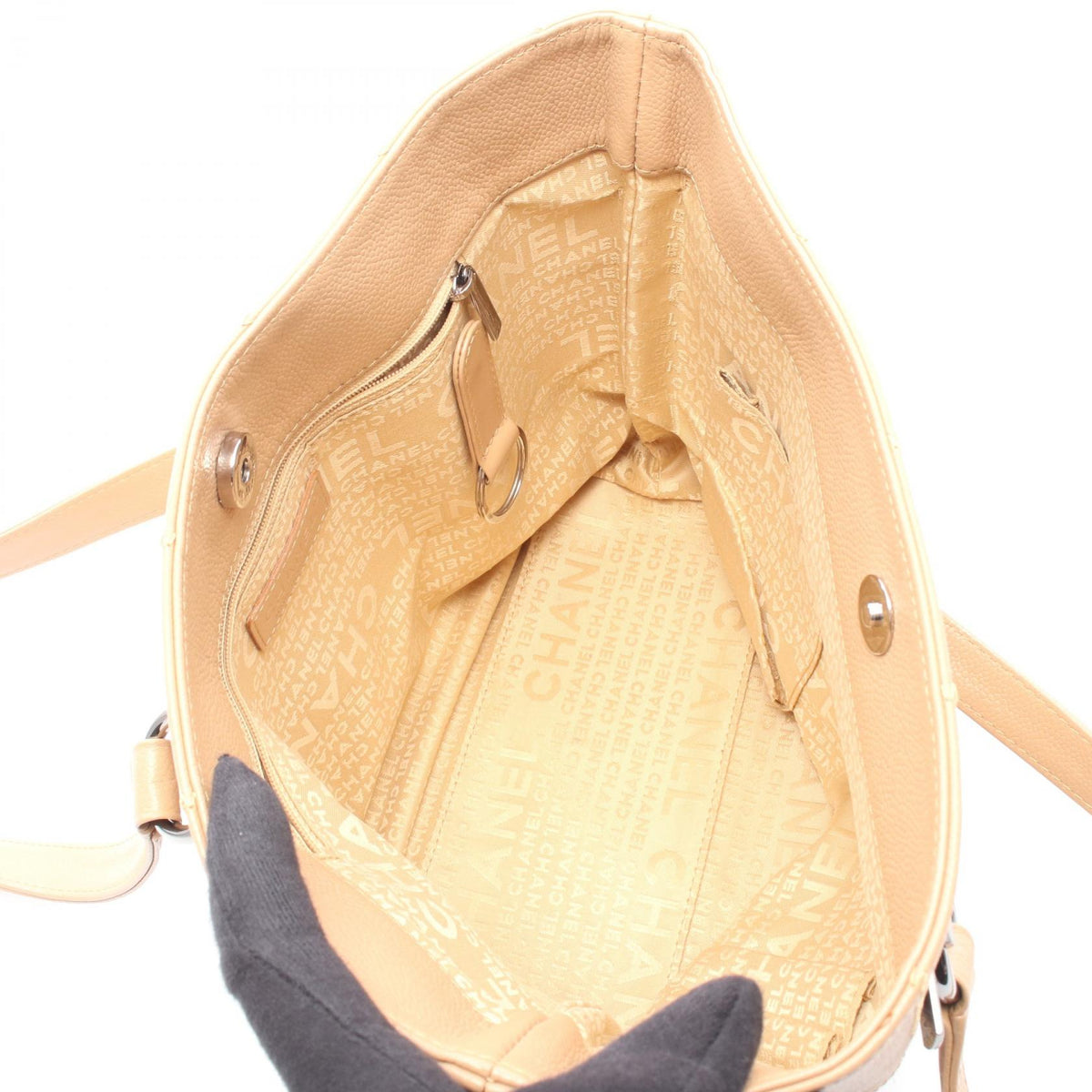 CHANEL Beige Chocolate bar Grained Calfskin leather 2101219910703