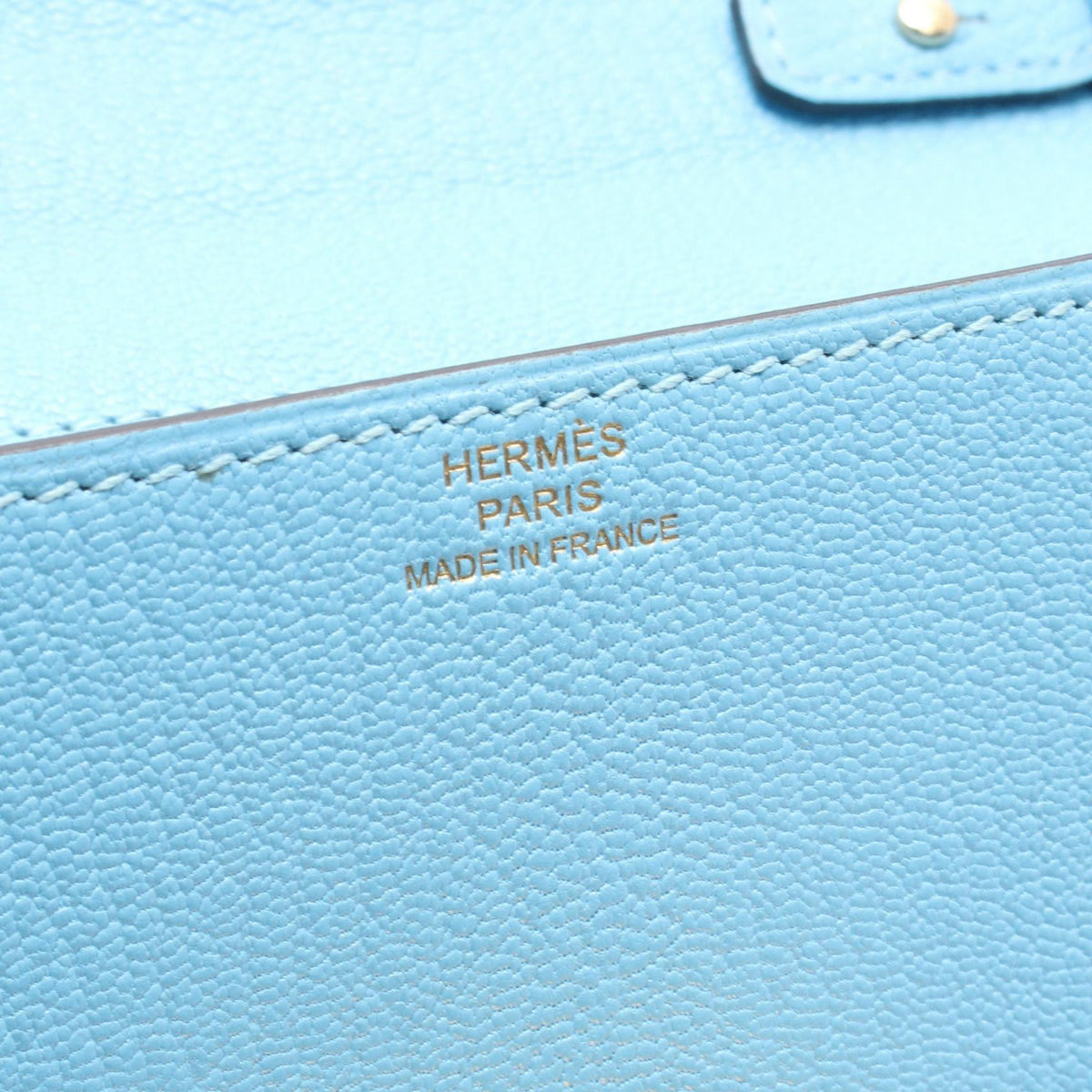 HERMES Cinetic To-Go Shoulder Bag Blue Chevre leather Chevre 2101219910994