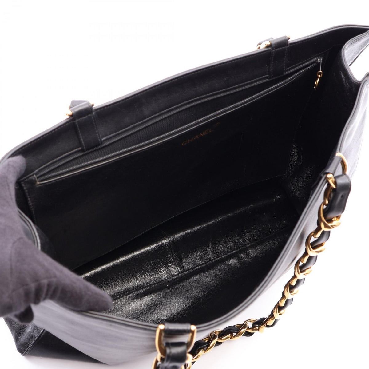 CHANEL Black Deca COCO Mark Lambskin (sheep leather) 2101219908847