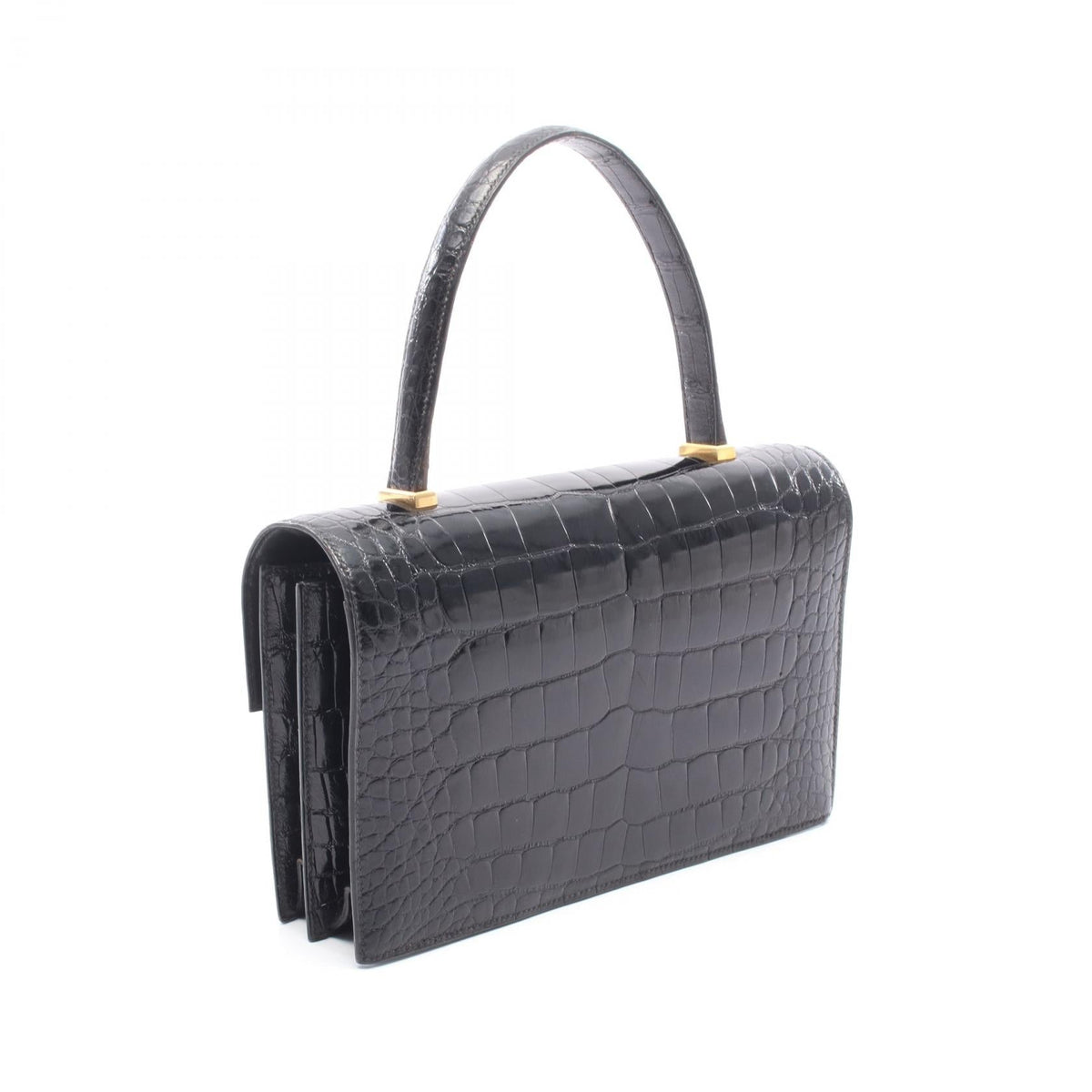HERMES piano Handbag Black Other Alligator crocodile skin Lycee 2101219909738