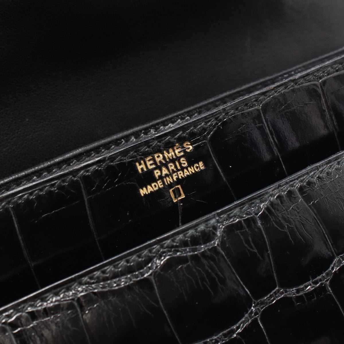 HERMES piano Handbag Black Other Alligator crocodile skin Lycee 2101219909738