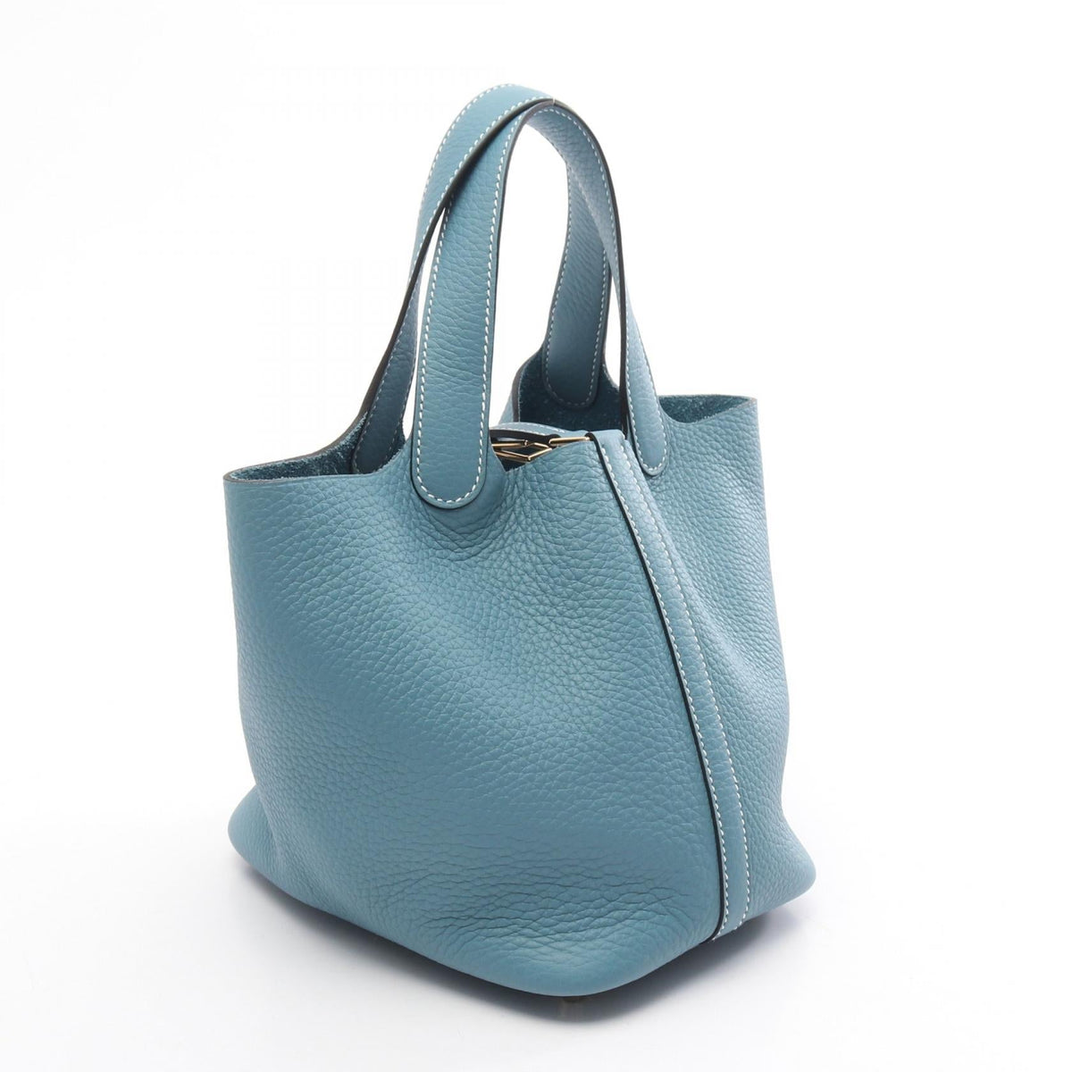 HERMES Picotin Lock PM HandbagNew Blue Jeans New Blue Jeans Blue Taurillon Clemence leather Taurillon Clemence 2120100032355