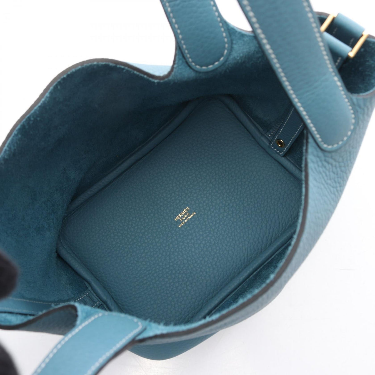 HERMES Picotin Lock PM HandbagNew Blue Jeans New Blue Jeans Blue Taurillon Clemence leather Taurillon Clemence 2120100032355