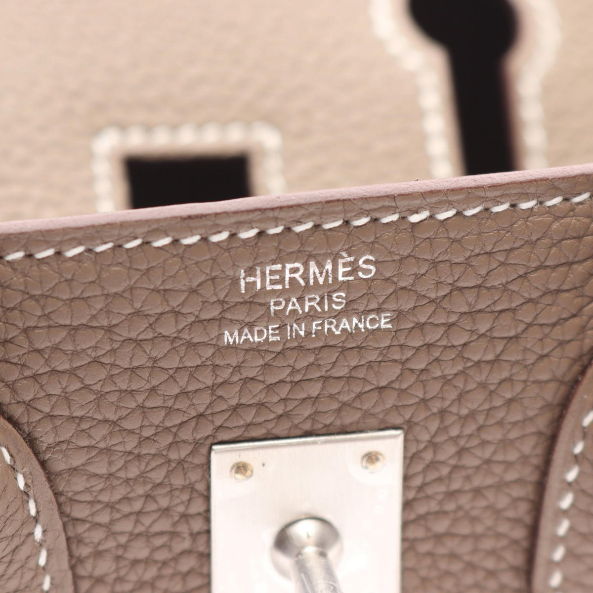 HERMES Birkin 25 Etoupe Gray HandbagEtoupe Grey Etoupe Grey Gray Togo leather leather 2104102512497
