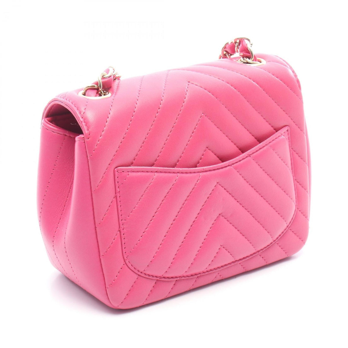 CHANEL Pink Chevron V-Stitch Mini leather A35200 2107601157701