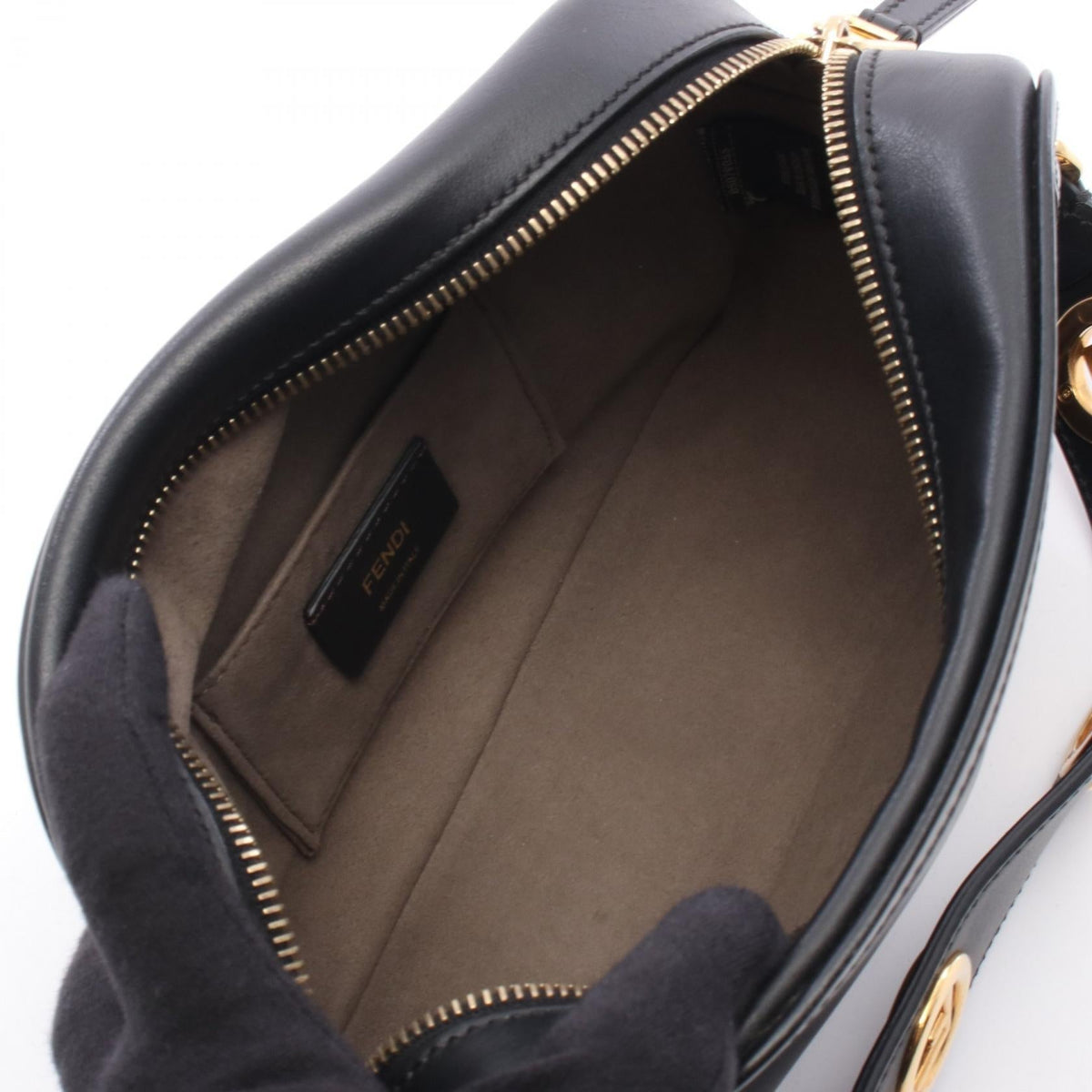 FENDI CAM Cam F Is Shoulder Bag Black leather 8BT287 2120900121341