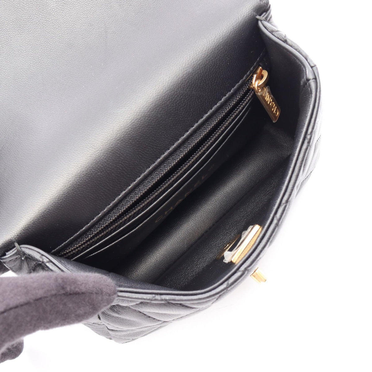 CHANEL Black Mini Matelasse Lambskin (sheep leather) AS3442 2106800631265