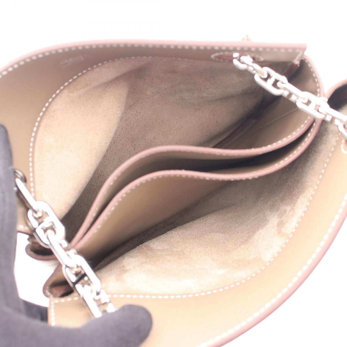 HERMES Posh Cricketis Etoupe Grey 2WAY Shoulder BagEtoupe Grey Etoupe Grey Gray Vaux Swift leather leather 2104102512152