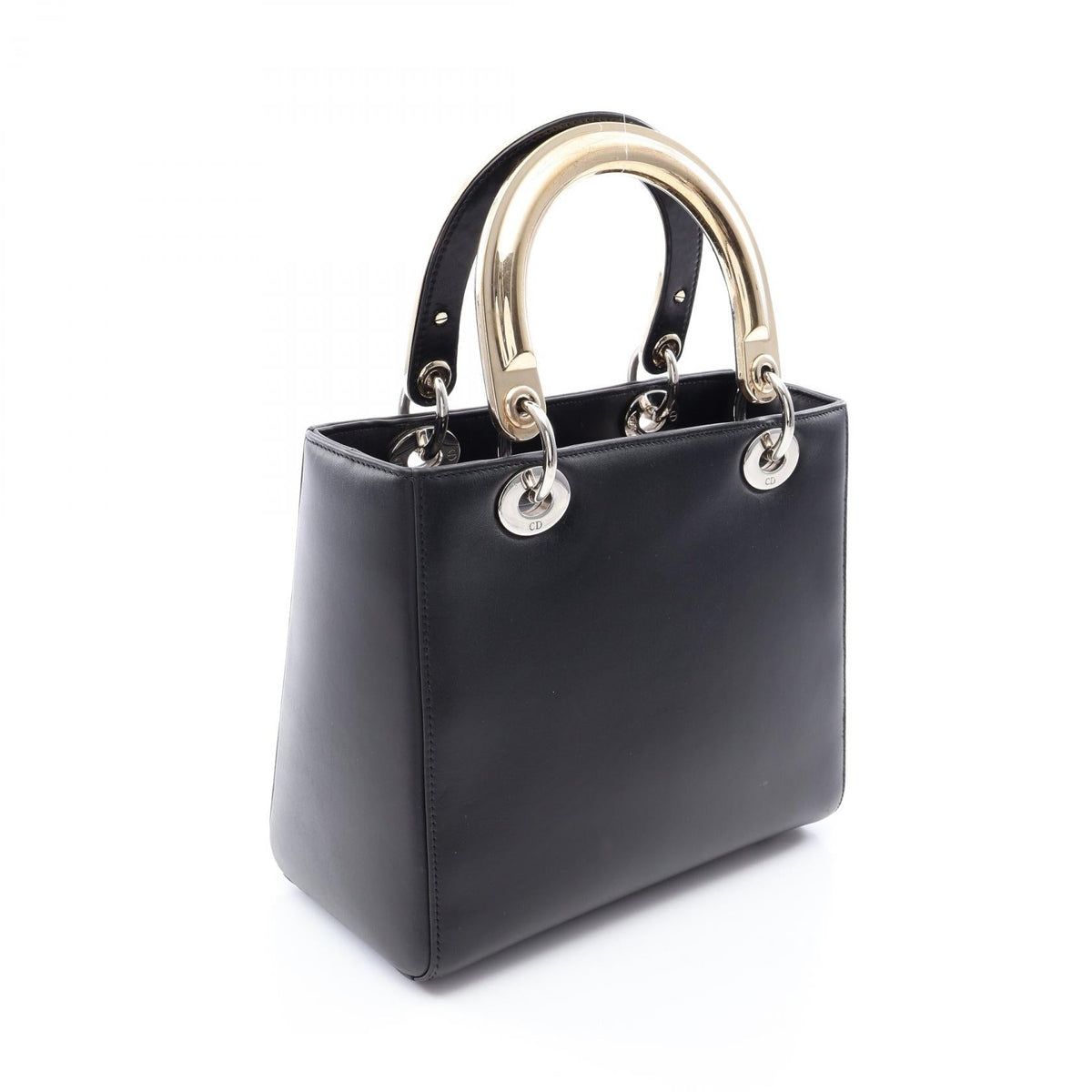 Dior LADY DIOR Christian Dior 2WAY Handbag Black leather 2101219902616