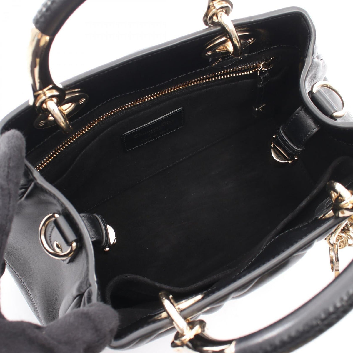 Dior LADY 95.22 Small 2WAY Handbag Black leather M06970V 2101219902760