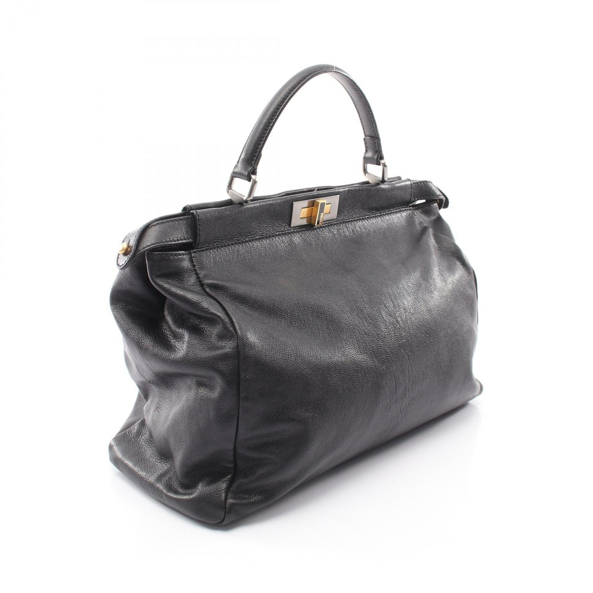 FENDI Peekaboo Large 2WAY Handbag Black leather 8BN210 2101219902807