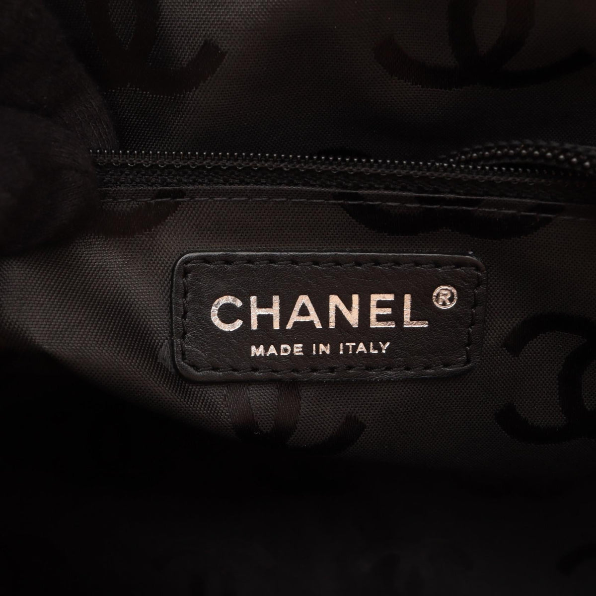 CHANEL Beige/Black Cambon Line Large leather A25169 2101219904535