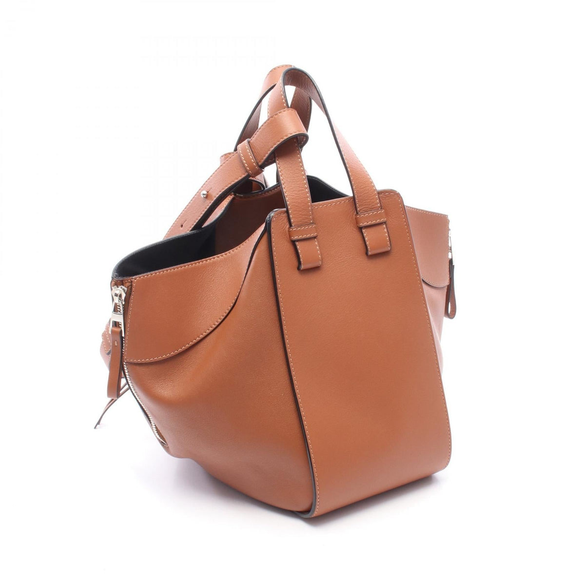 LOEWE HAMMOCK SMALL (2-Way Hammock) Handbag Brown leather 2101219904603