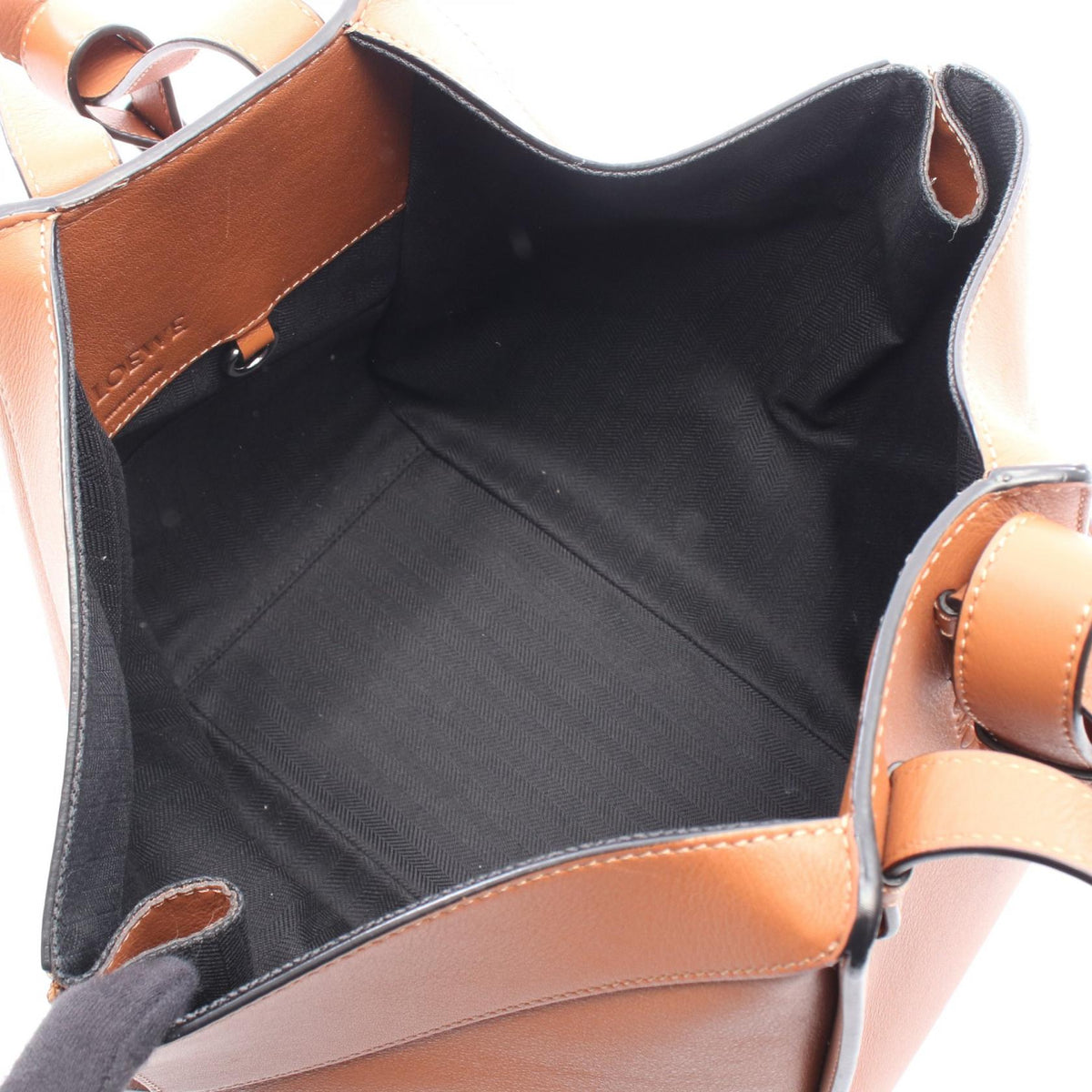 LOEWE HAMMOCK SMALL (2-Way Hammock) Handbag Brown leather 2101219904603