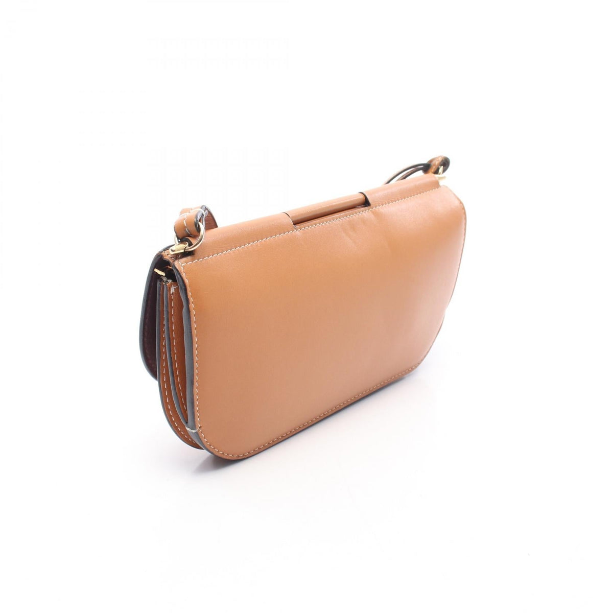 LOEWE Gate Pochette Wallet Shoulder Bag Brown leather 2106800631159