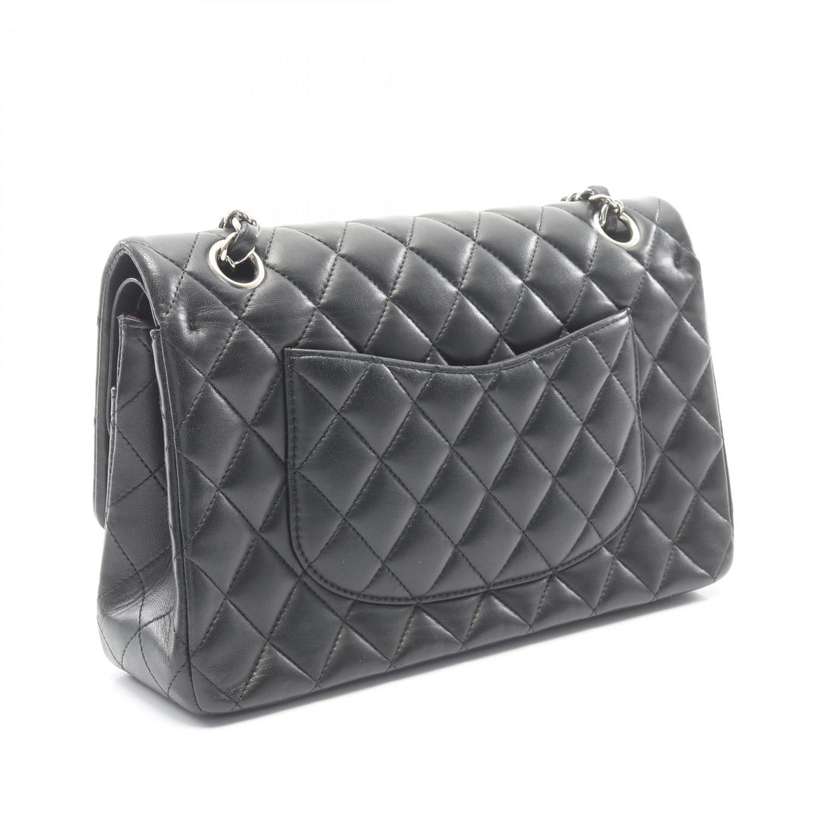 CHANEL Black Matelasse W flap Lambskin (sheep leather) 2120300051101