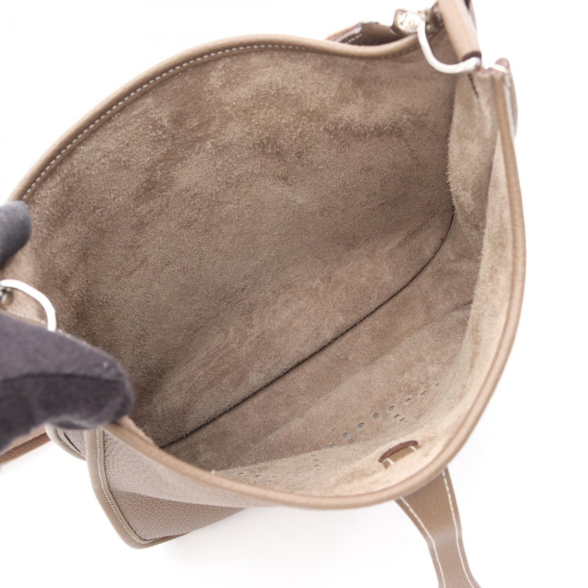 HERMES Evelyne 3 Trois PM Etoupe Grey Shoulder BagEtoupe Grey Etoupe Grey Gray Taurillon Clemence leather 2120300051187