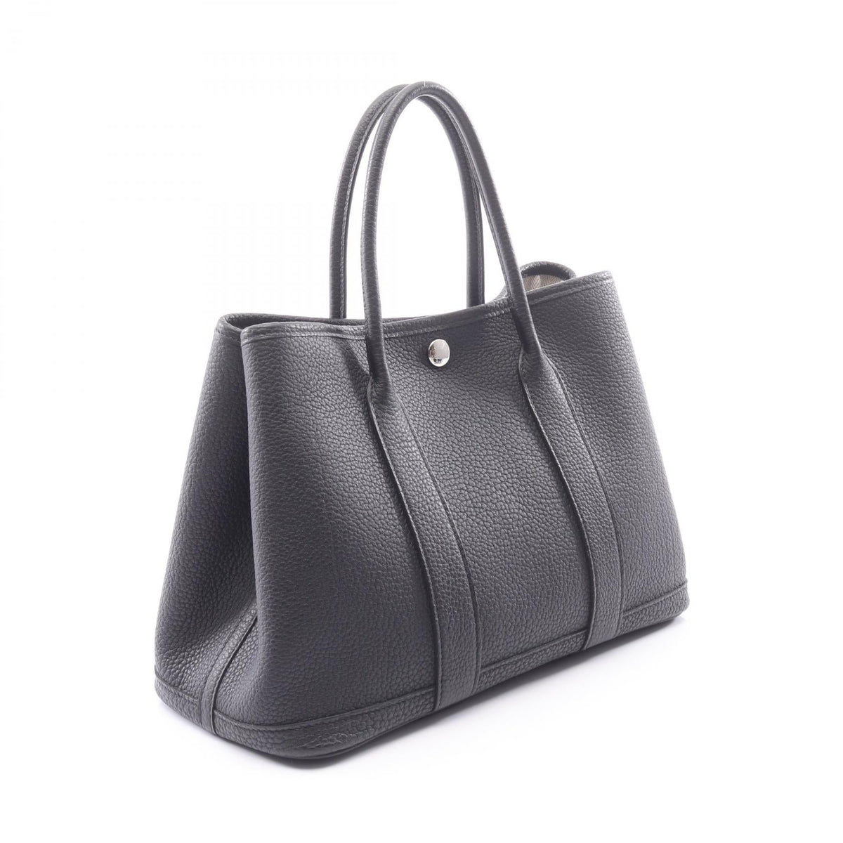 HERMES Garden party TPM Tote Bag Black Negonda leather leather 2101219887944
