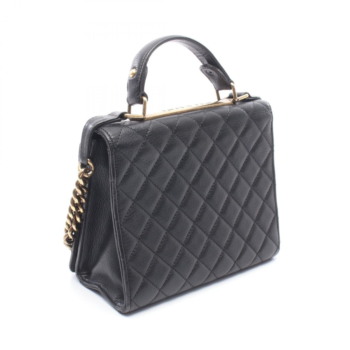 CHANEL Black 2.55 Matelasse 2WAY leather 2101219887968