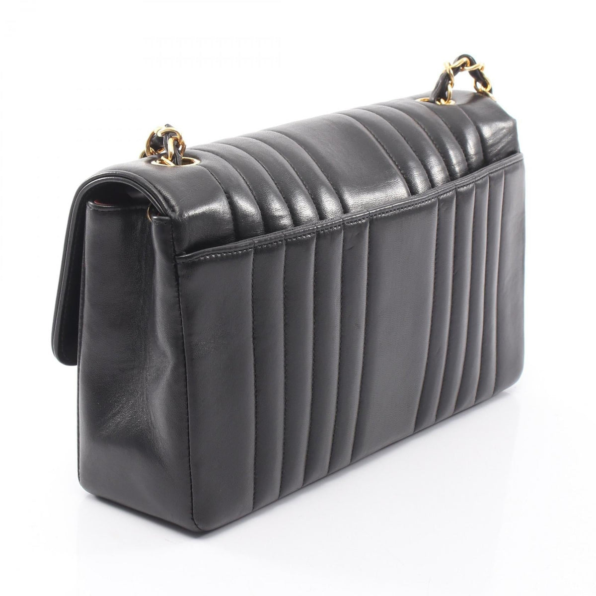 CHANEL Black Mademoiselle Stitch Lambskin (sheep leather) 2101219888149