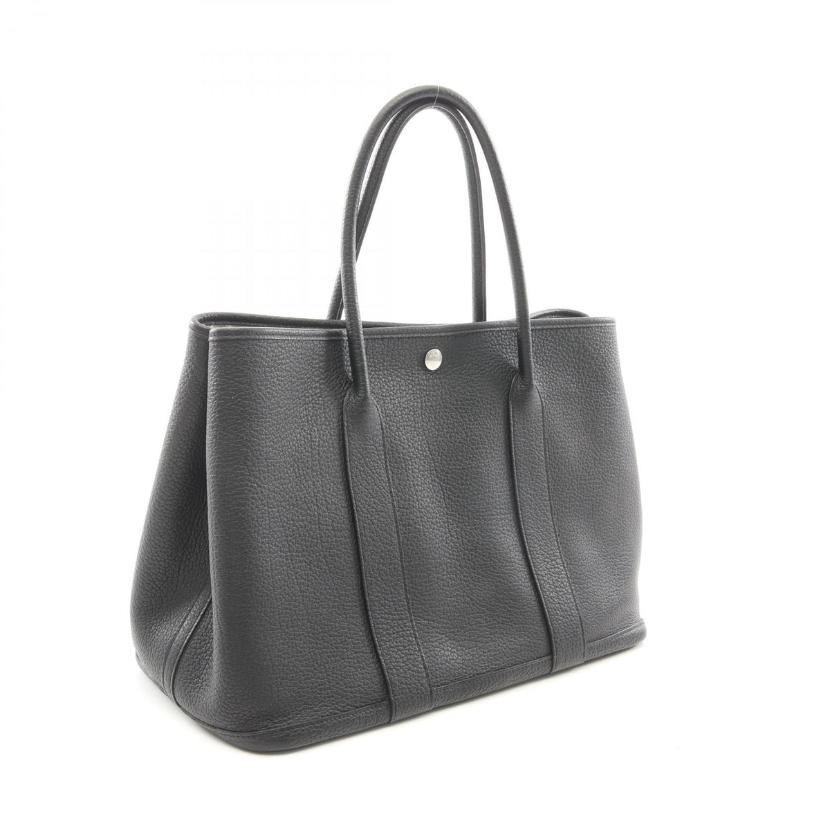HERMES Garden party PM Tote Bag Black Negonda leather leather 2101219888255