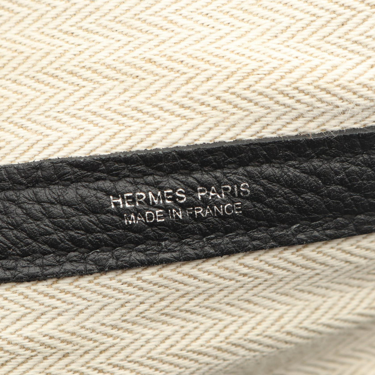 HERMES Garden party PM Tote Bag Black Negonda leather leather 2101219888255