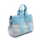 HERMES Valparaiso PM Blue Jean HandbagBlue jean Blue jean Blue Toile Chevrons canvas leather Vaux Swift leather 2101219888408