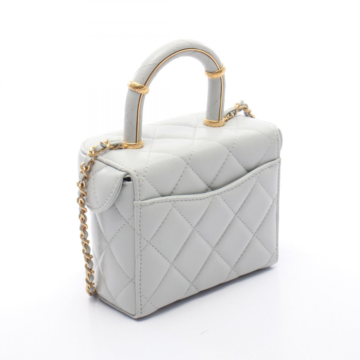 CHANEL Blue Matelasse Vanity 2WAY leather AS3973 2106800630978