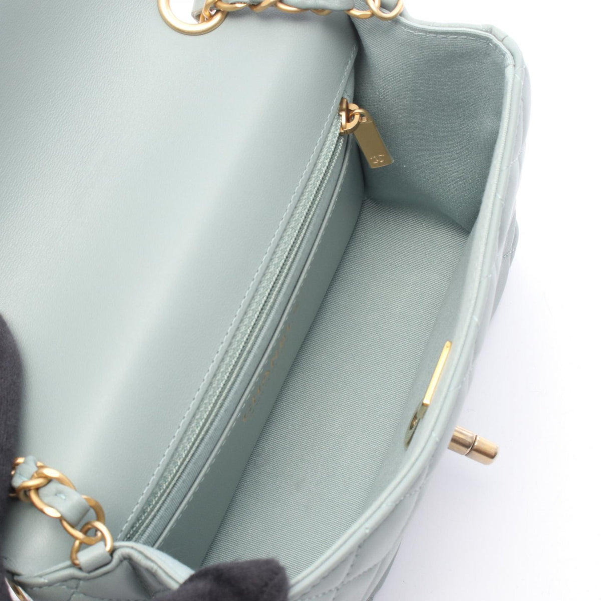 CHANEL Blue Mini Matelasse leather AS3738 2106800631012
