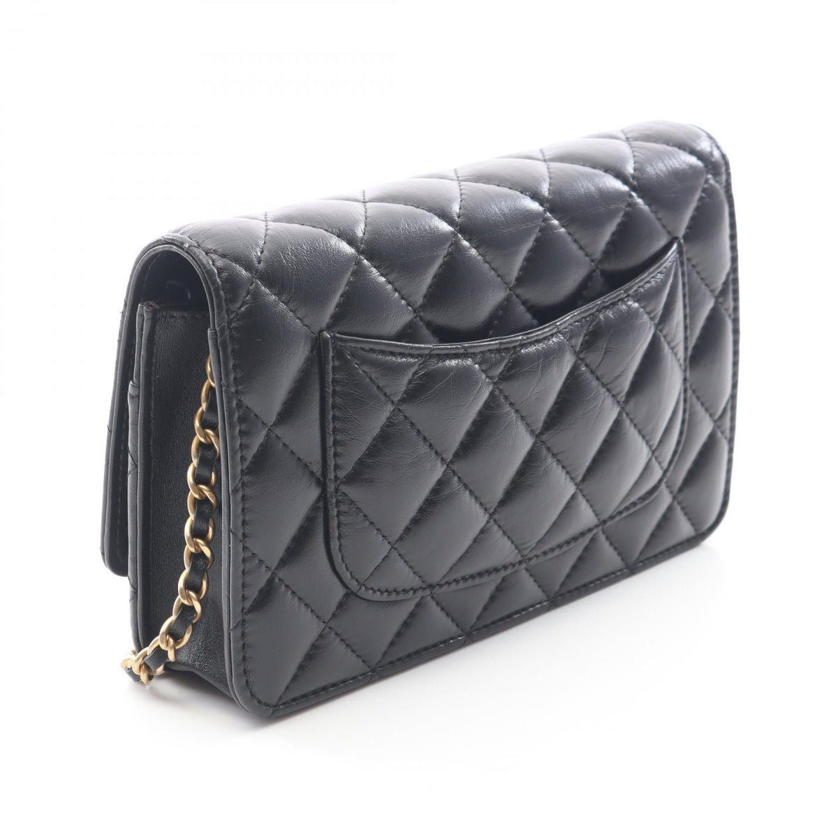 CHANEL Black Matelasse 2.55 Icon Charm Lambskin (sheep leather) A80834 2106800631029