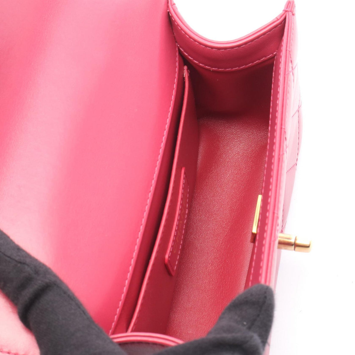 CHANEL Pink Matelasse small flap leather AS2649 2106800631050