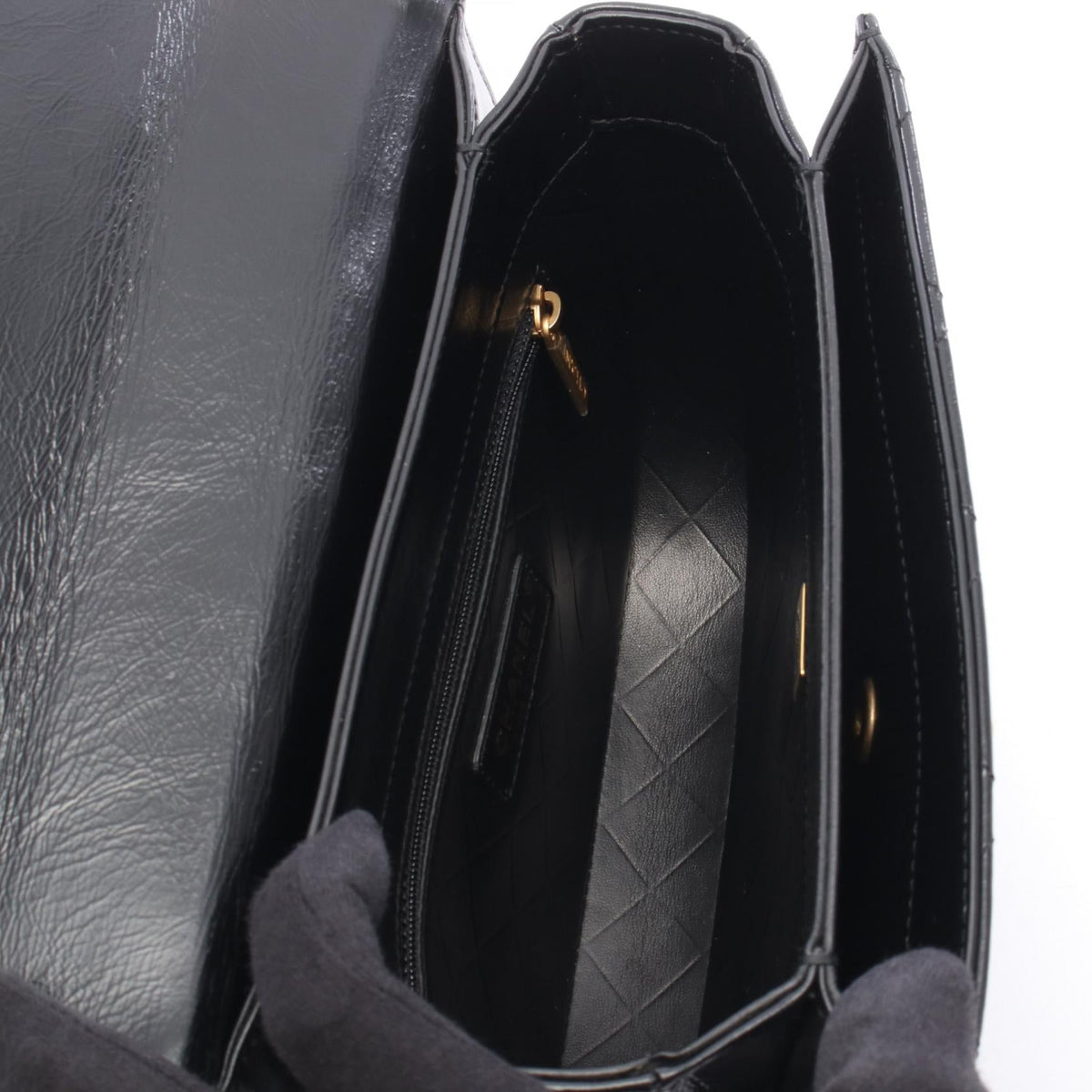 CHANEL Black Matelasse leather AS2484 2106800631036
