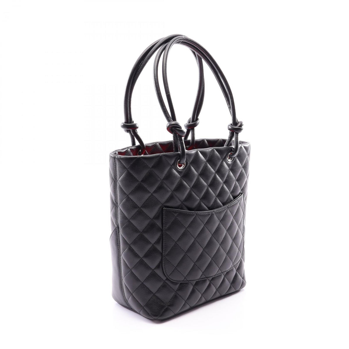 CHANEL Black Cambon line medium leather�Patent leather A25167 2101219887142