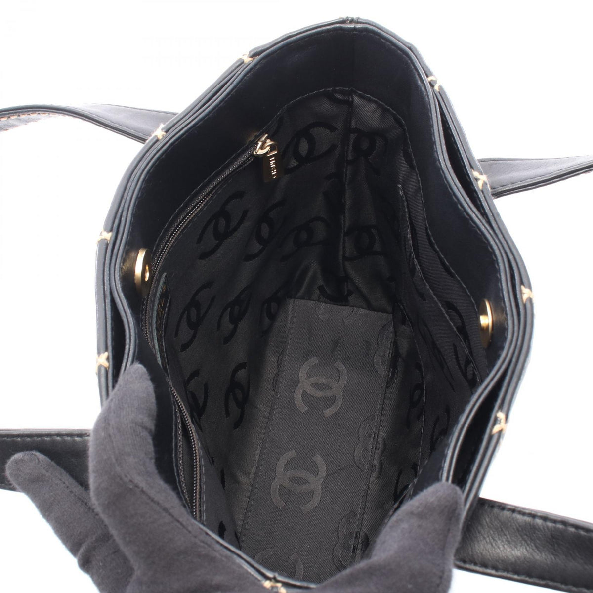CHANEL Black Wild stitch leather 2101219887258