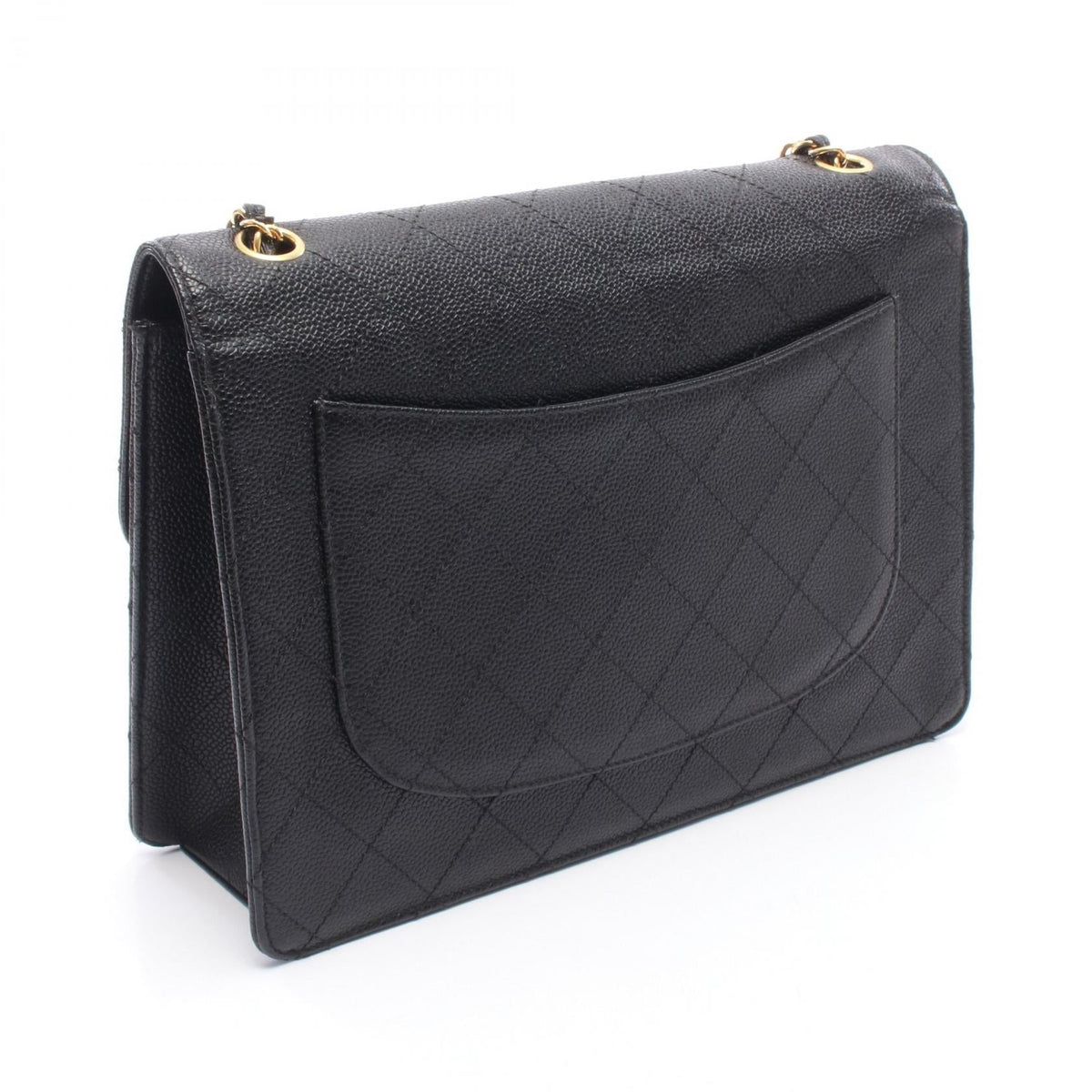 CHANEL Black Deca Matelasse 30 single flap Calfskin (cowhide) 2101219887357
