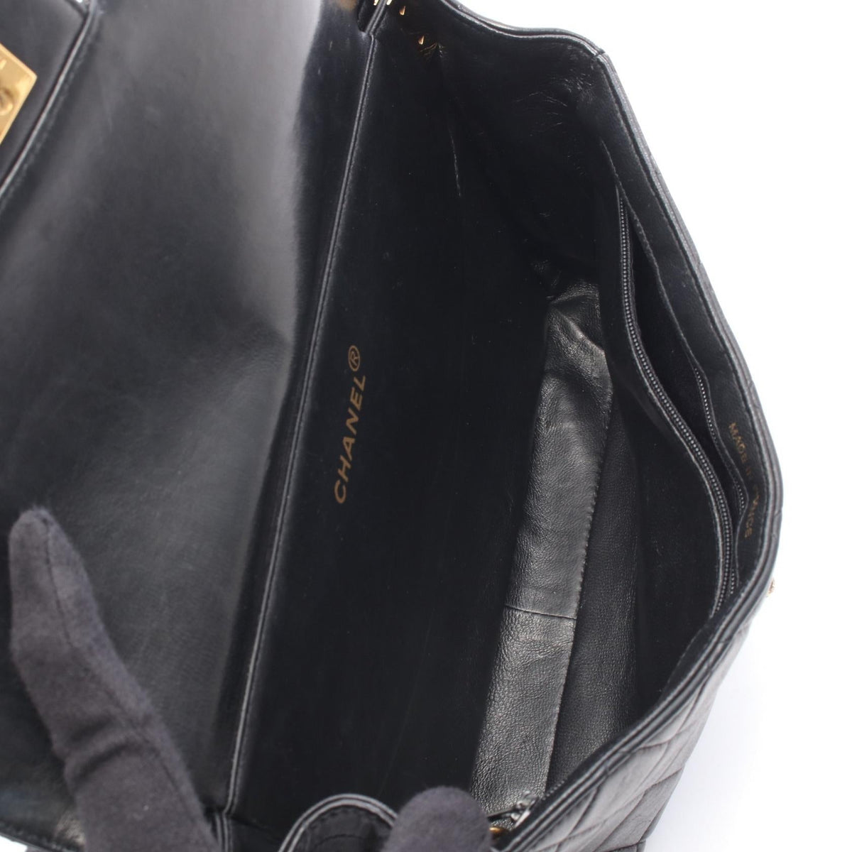 CHANEL Black Matelasse Double Face Shoulder Bag Lambskin (sheep leather) 2101219887494