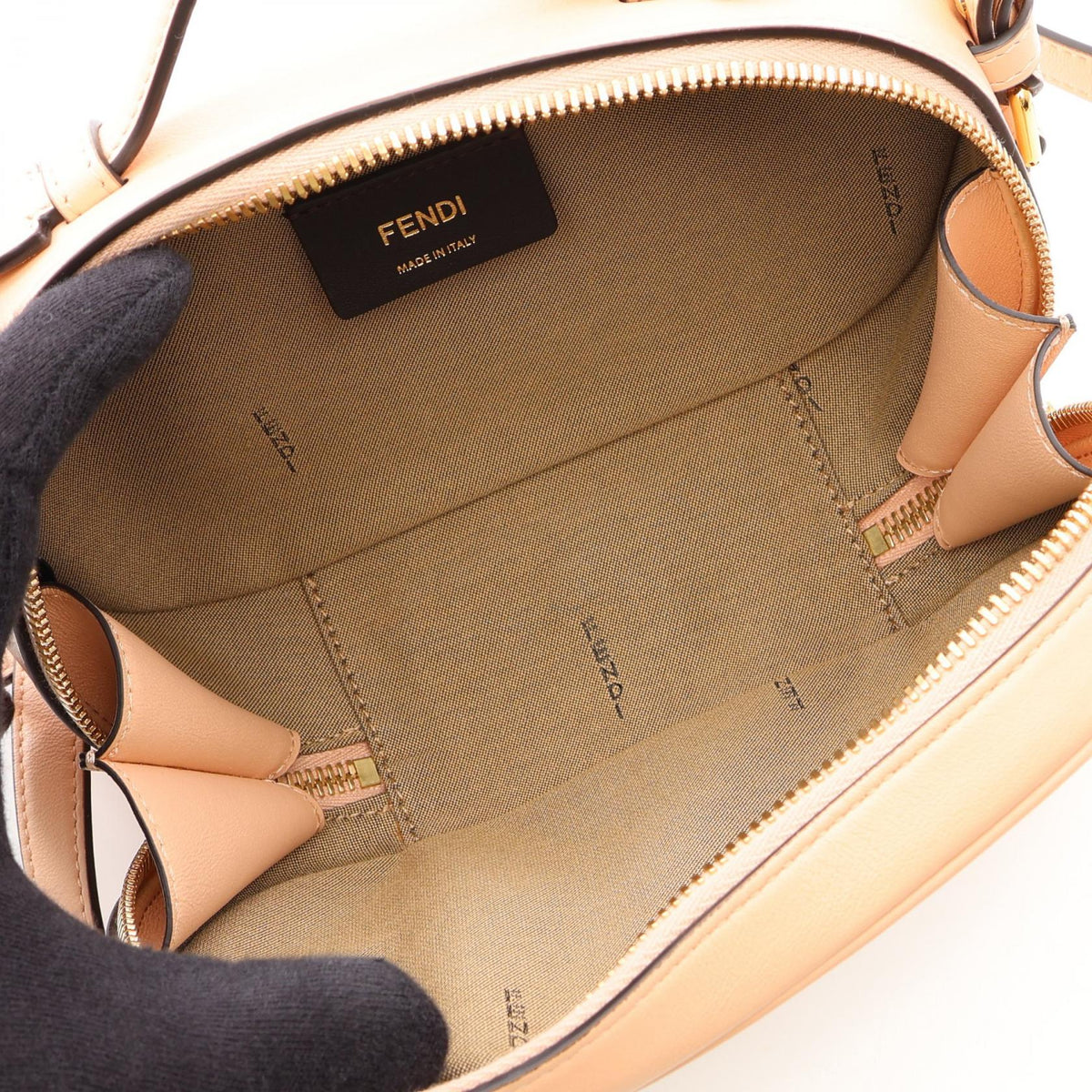 FENDI Aurock Small Camera Bag Handbag Pink leather 8BS058 2101219886169