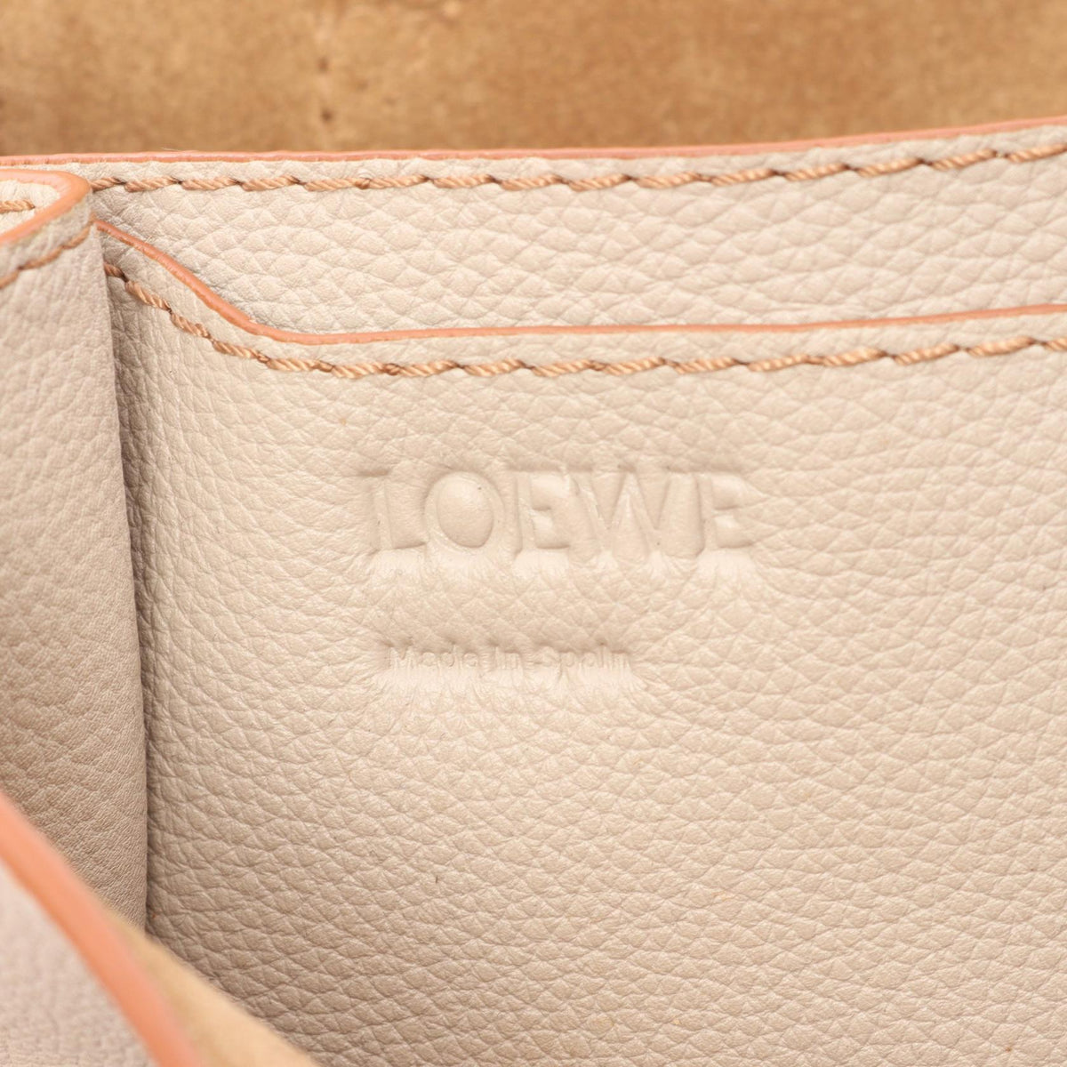 LOEWE Barcelona Soft 2WAY Shoulder Bag Beige leather 2101219879673
