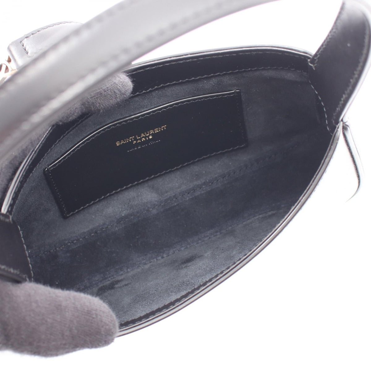 SAINT LAURENT PARIS Mini Hobo LE 5 A 7 Handbag Black leather 7103182R20W1000 2101219880297