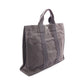 HERMES HerlineMM Tote Bag Gray canvas Nylon canvas 2104102510431