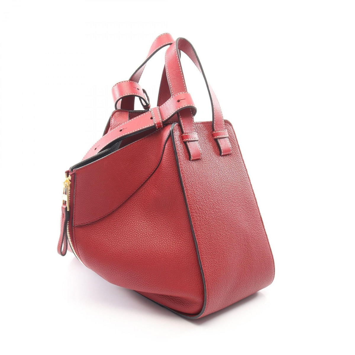 LOEWE HAMMOCK SMALL (2-Way Hammock) Handbag Red leather 2101220084936