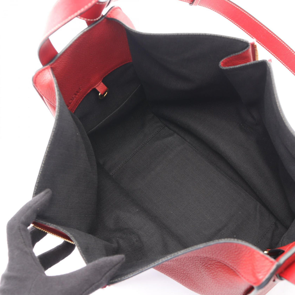 LOEWE HAMMOCK SMALL (2-Way Hammock) Handbag Red leather 2101220084936