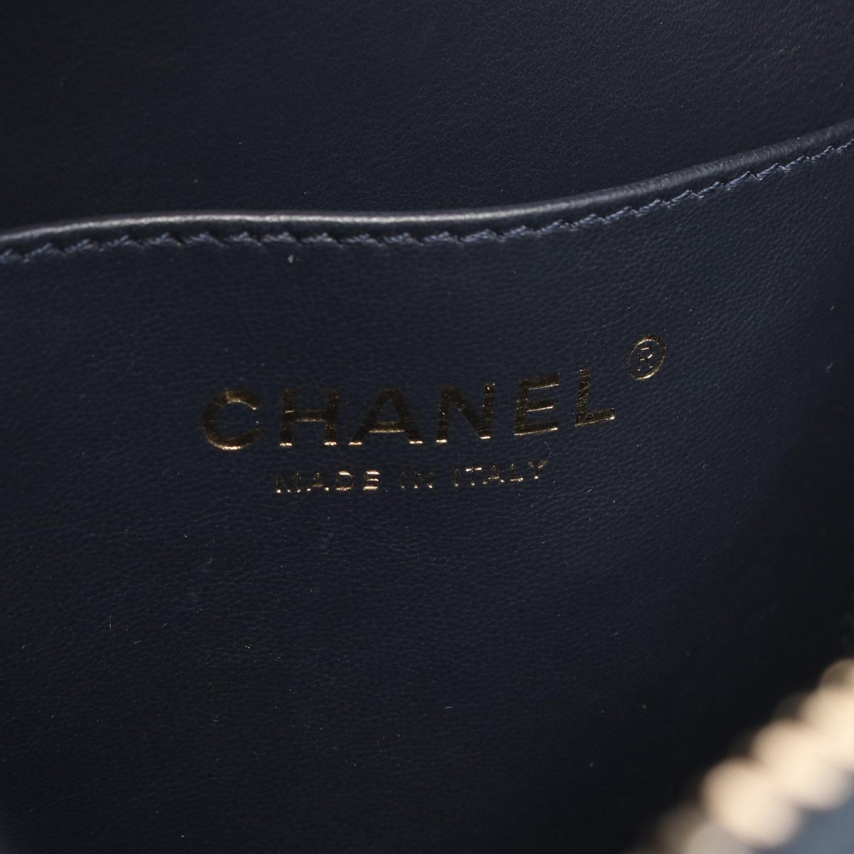 CHANEL Navy/Red/White CC filigree Fabric�leather AS0988 2106800640793
