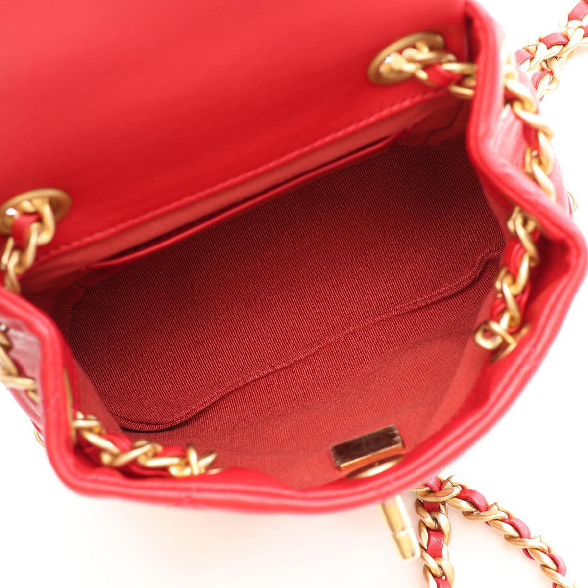 CHANEL Red Matelasse Small Chain Lambskin (sheep leather) AS4275 2106800640830