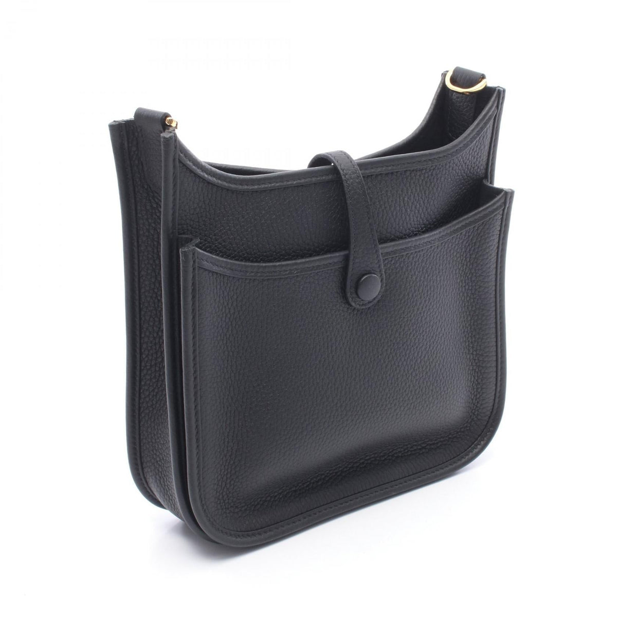 HERMES Evelyne23 Shoulder Bag Black Taurillon Clemence leather Taurillon Clemence 2104102532433