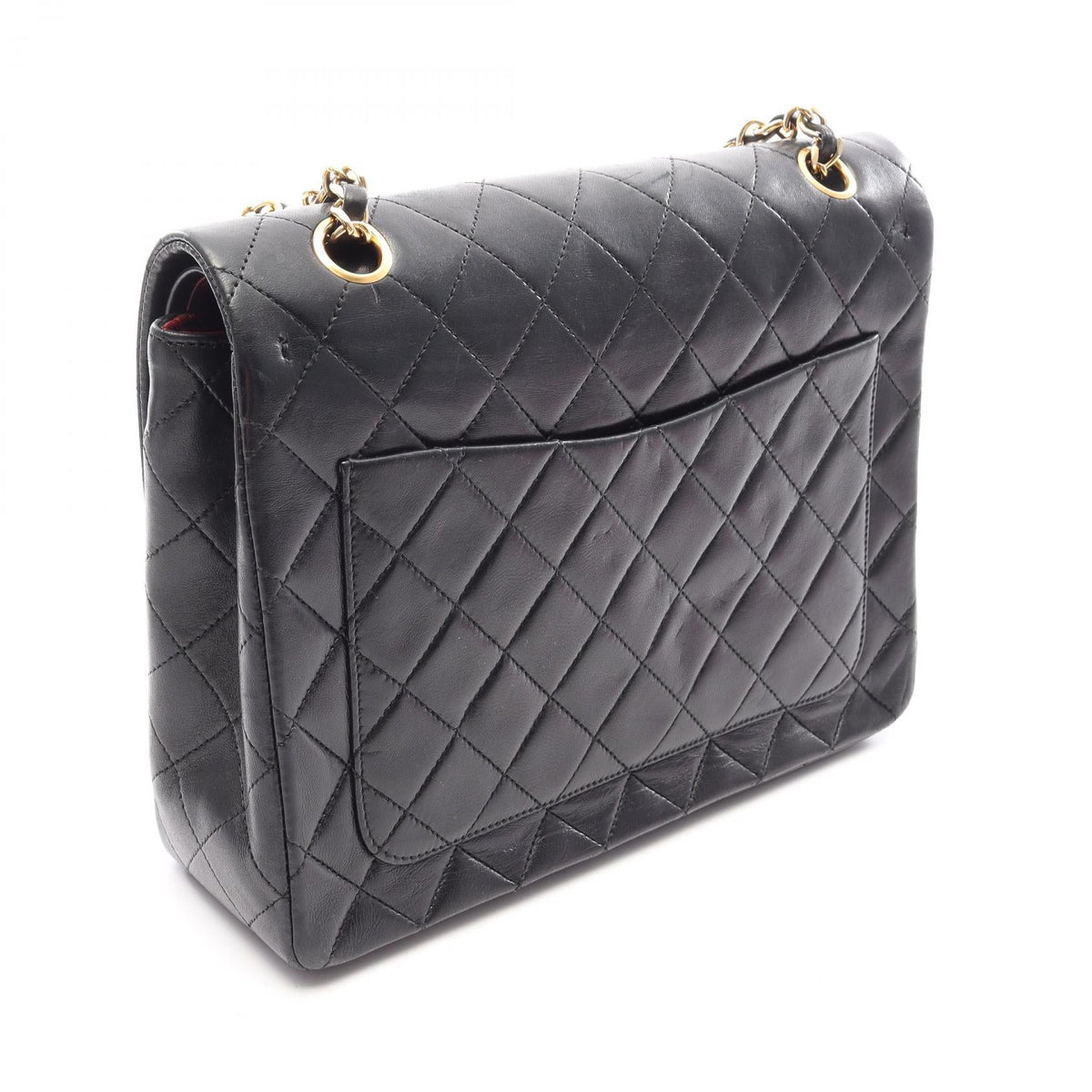 CHANEL Black Matelasse double flap Lambskin (sheep leather) 2101220098445