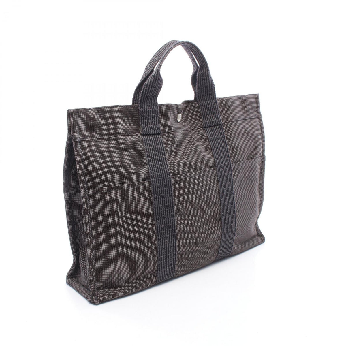 HERMES HerlineMM Tote Bag Gray canvas 2101220098988
